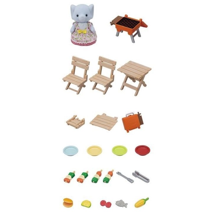 SYLVANIAN FAMILIES - La fille éléphant et son set de pique-nique