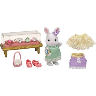 SYLVANIAN FAMILIES - La valisette de mode et grande soeur lapin neige