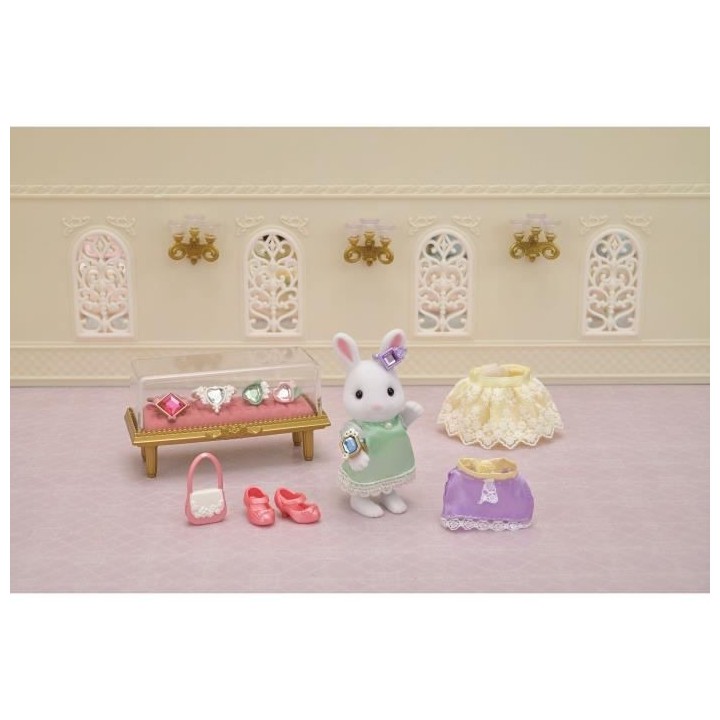 SYLVANIAN FAMILIES - La valisette de mode et grande soeur lapin neige