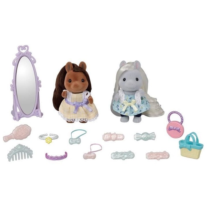 SYLVANIAN FAMILIES - Les amis poney et leurs kits de coiffure