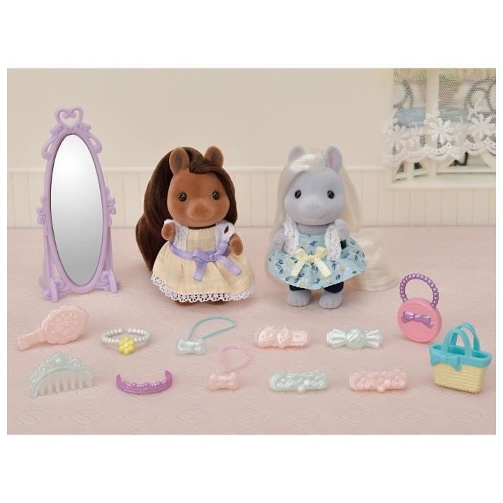 SYLVANIAN FAMILIES - Les amis poney et leurs kits de coiffure