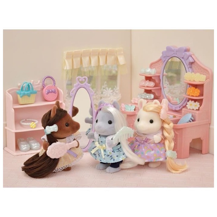SYLVANIAN FAMILIES - Les amis poney et leurs kits de coiffure