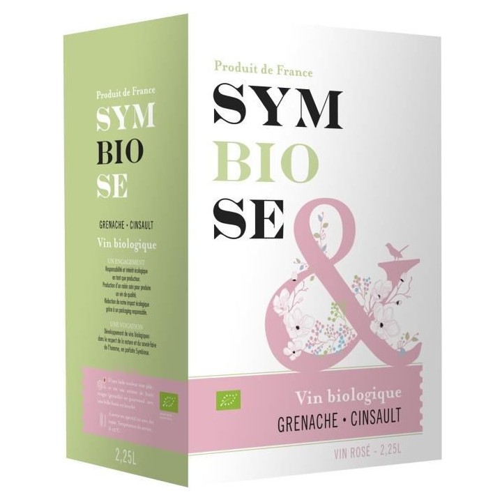 BIB Symbiose Grenache Cinsault Vin de France - Vin rosé - Bio