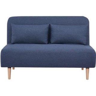 Banquette BZ 2 places - Style scandinave bleu foncé - L 130 x P 90 x
