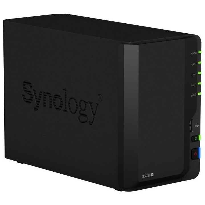 SYNOLOGY - Serveur de Stockage (NAS) - DS220+ - 2 Baies - Boitier nu