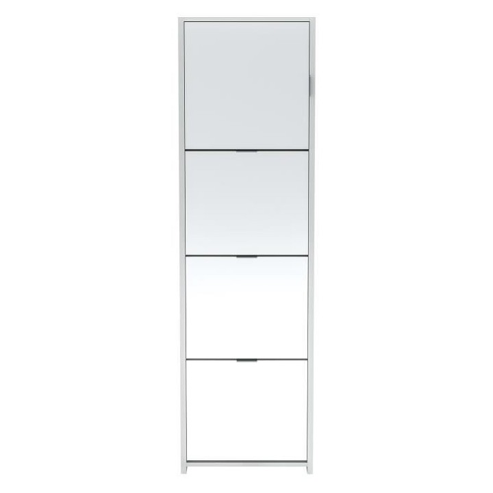 Meuble a chaussures blanc avec miroir- L 25 cm