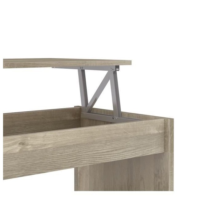 Table basse relevable - Style contemporain - Décor chene sonoma - L10