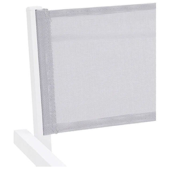 Salon de jardin 6 personnes - table extensible alu. avec plateau en ve