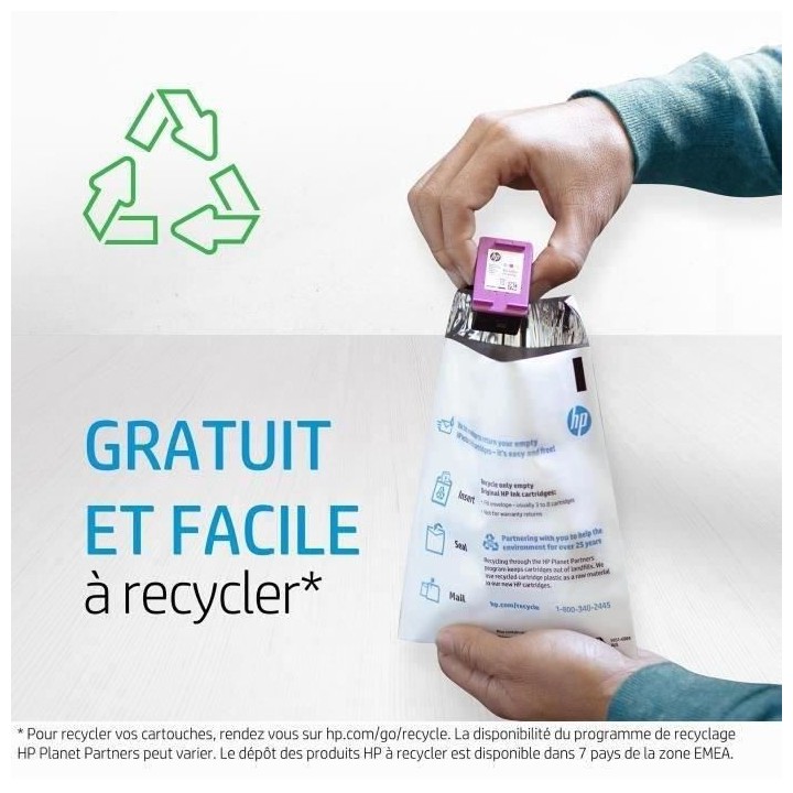 HP 903 Cartouche d'encre cyan authentique (T6L87AE) pour HP OfficeJet