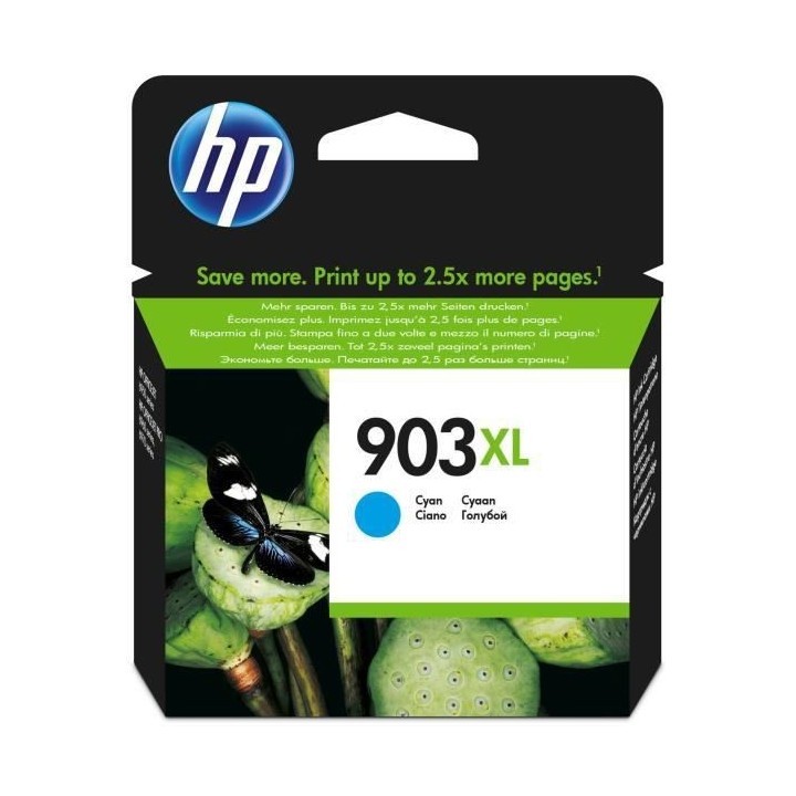 HP 903XL Cartouche d'encre cyan grande capacité authentique (T6M03AE)