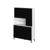 Buffet de cuisine - Noir mat - Contemporain - 6 portes - TACOMA - L 120 cm