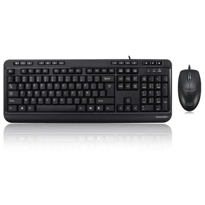 ADESSO Ensemble clavier souris bureautique anti microbien