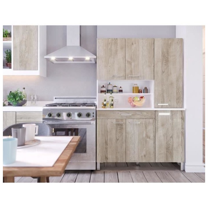 TACOMA Buffet de cuisine L 120 cm - chene