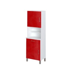 ECO Buffet de cuisine L 60 cm - Rouge et blanc mat