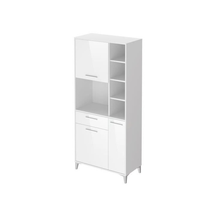 Buffet de cuisine - Blanc brillant - Contemporain - 3 portes - ECO - L