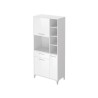 Buffet de cuisine - Blanc brillant - Contemporain - 3 portes - ECO - L 80 x P 40 x H 178 cm