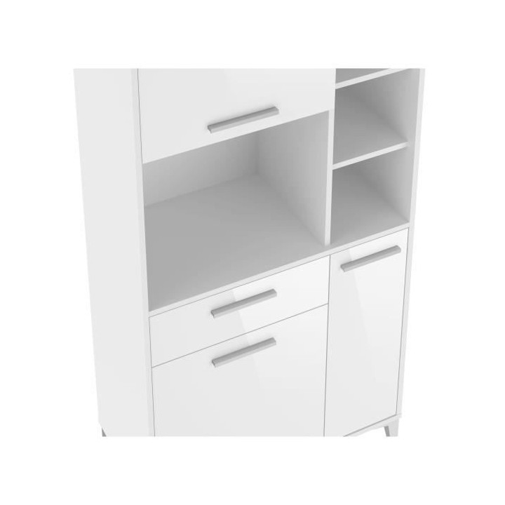 Buffet de cuisine - Blanc brillant - Contemporain - 3 portes - ECO - L