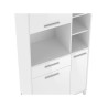 Buffet de cuisine - Blanc brillant - Contemporain - 3 portes - ECO - L 80 x P 40 x H 178 cm