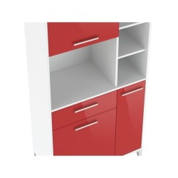 ECO Buffet de cuisine L 80 cm - Rouge brillant