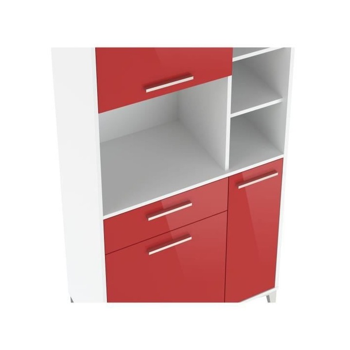 ECO Buffet de cuisine L 80 cm - Rouge brillant