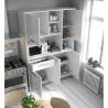 Buffet de cuisine - Blanc brillant - Contemporain - 5 portes - ECO - L 120 cm