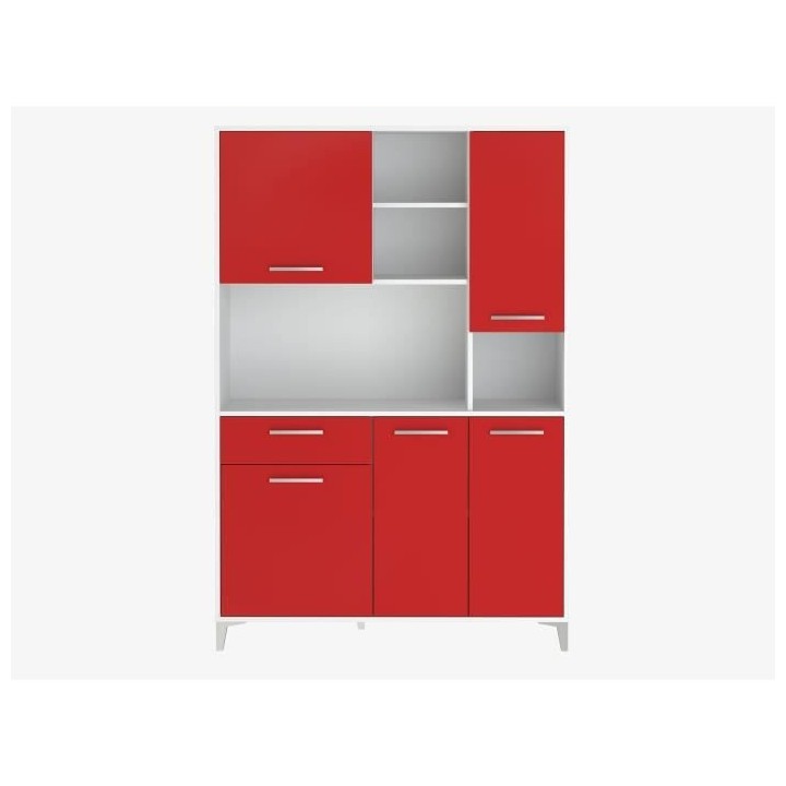 ECO Buffet de cuisine L 120 cm - Rouge mat