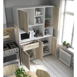 ECO Buffet de cuisine L 120 cm - Décor chene