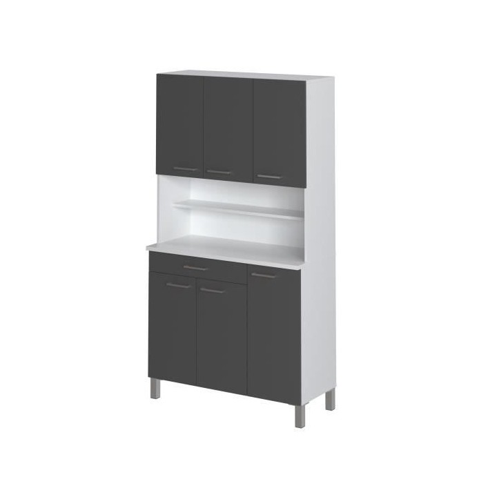 TACOMA Buffet de cuisine L 100 cm - gris mat