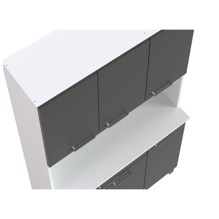 TACOMA Buffet de cuisine L 100 cm - gris mat