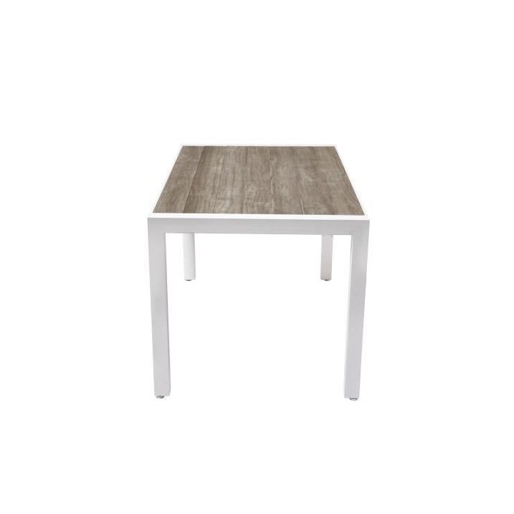 Table de jardin rectangulaire - 160 cm - Aluminium