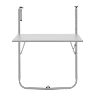 Table de jardin - Table de balcon rabattable - Pliante - Gris - En aci