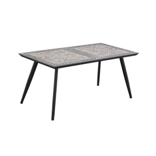 Table a manger de jardin -Style bohémien -162 cm - Acier thermolaqué