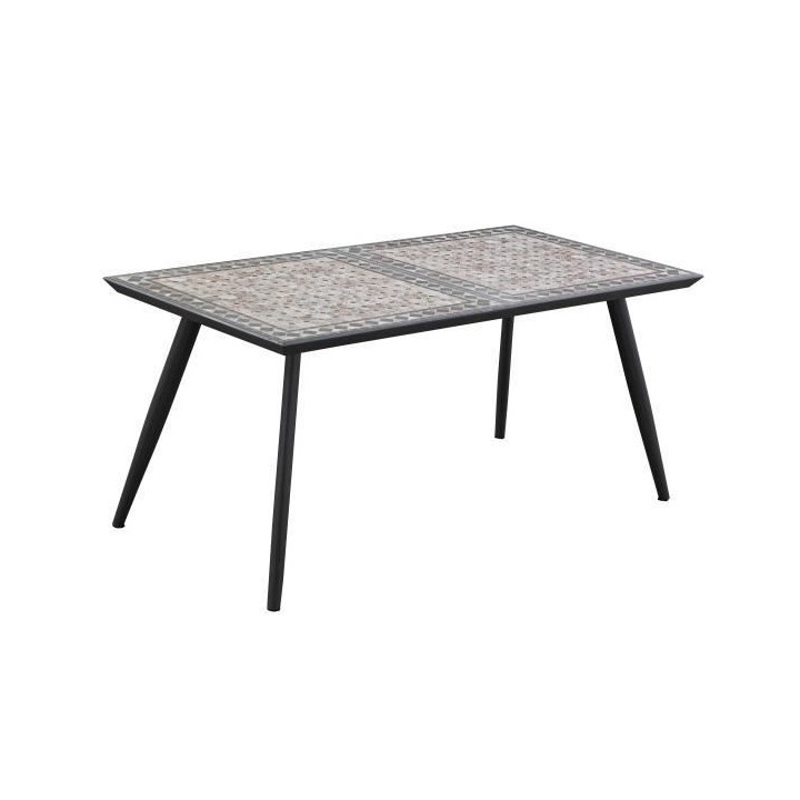 Table a manger de jardin -Style bohémien -162 cm - Acier thermolaqué