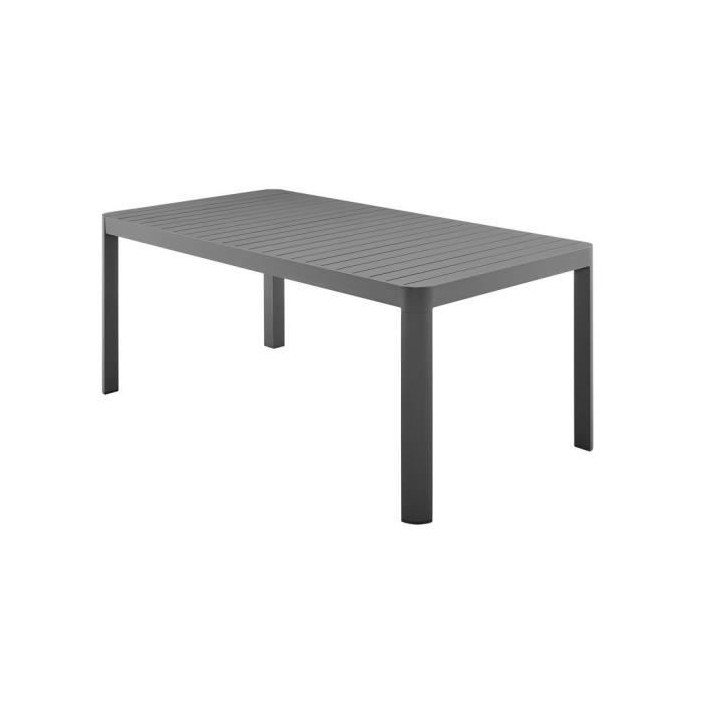 Table de jardin extensible sur 1 côté - Aluminium - 180/240 x 100 x