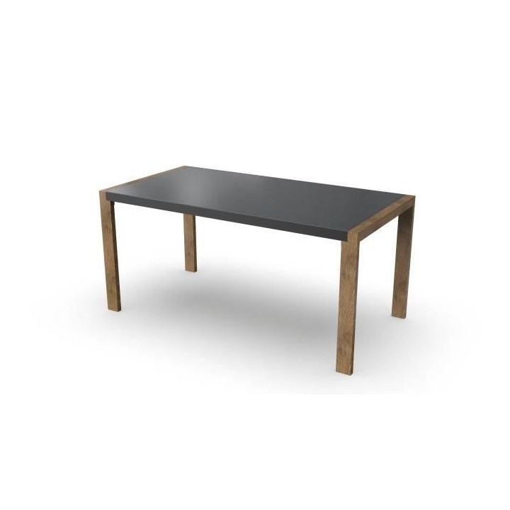 Table a manger de jardin - Acier thermolaqué + Pieds en bois + Trivan