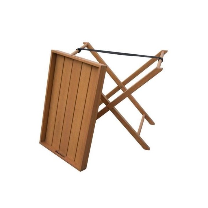 Desserte de service pliante - 67,5 x 52 x 75 cm - Acacia