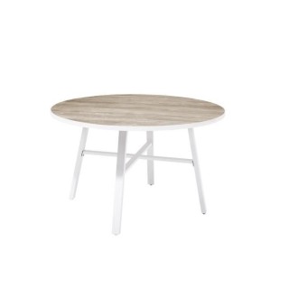 Table de jardin ronde - Diametre 120 cm - Aluminium