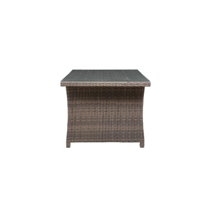 Table de jardin 6 personnes - 150 x 90 x H.75 cm - Acier & Résine tre