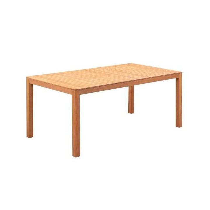 Table de jardin 8 personnes - 180 x 90 x H.74 cm - En bois d'acacia na