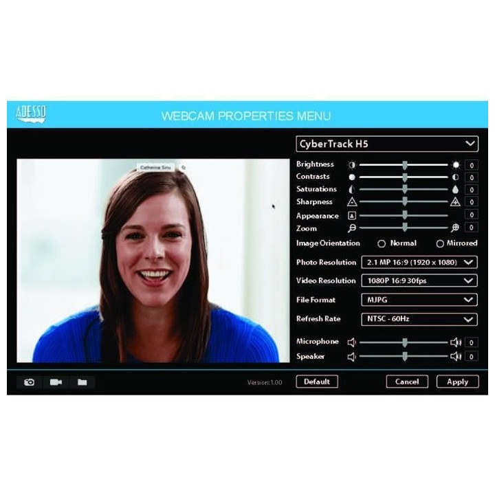 ADESSO Webcam Cybertrack H5