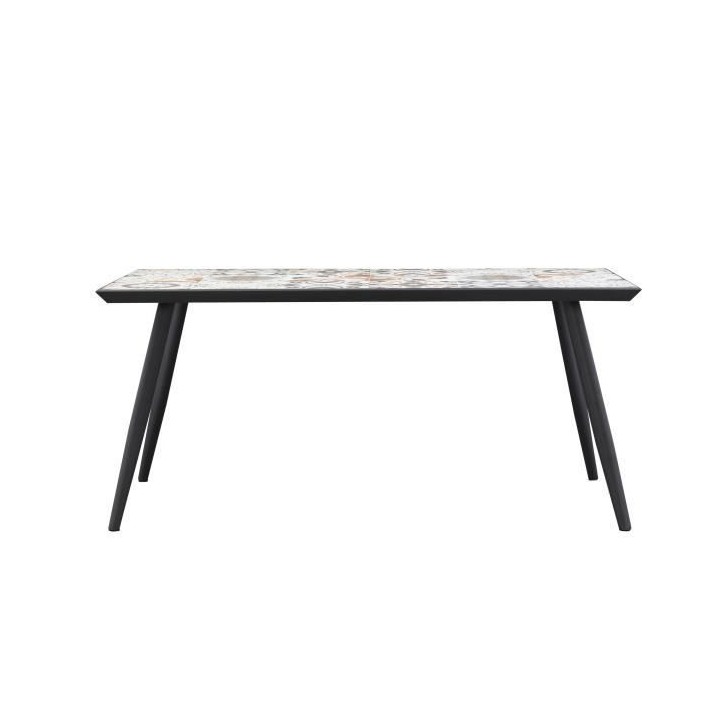 Table a manger de jardin -Style zellige -162 cm - Acier thermolaqué +