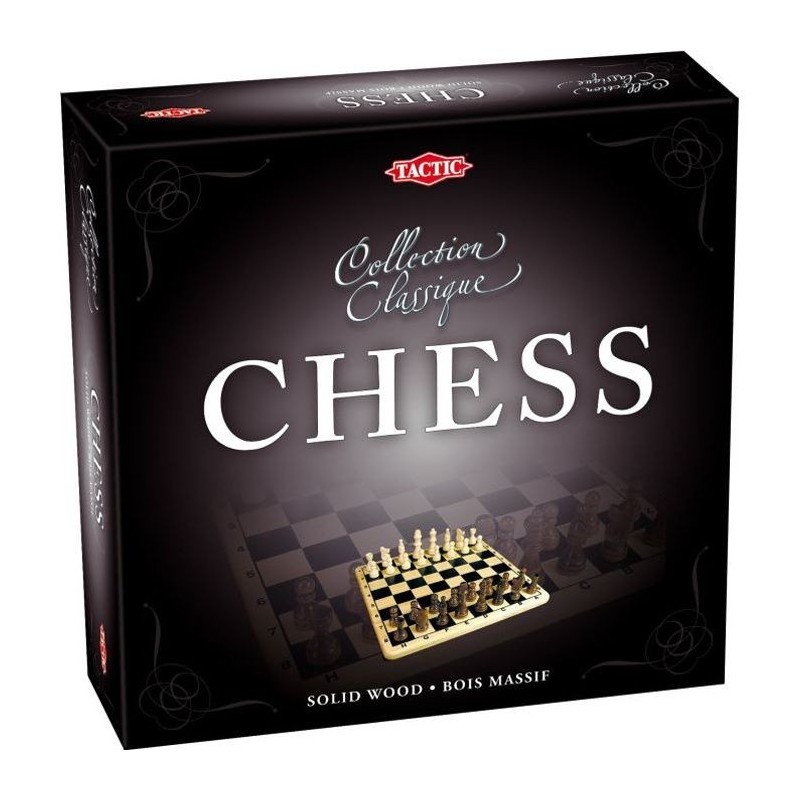 Coffret Echecs En Bois - Jeux de société classique et stratégie - Tactic