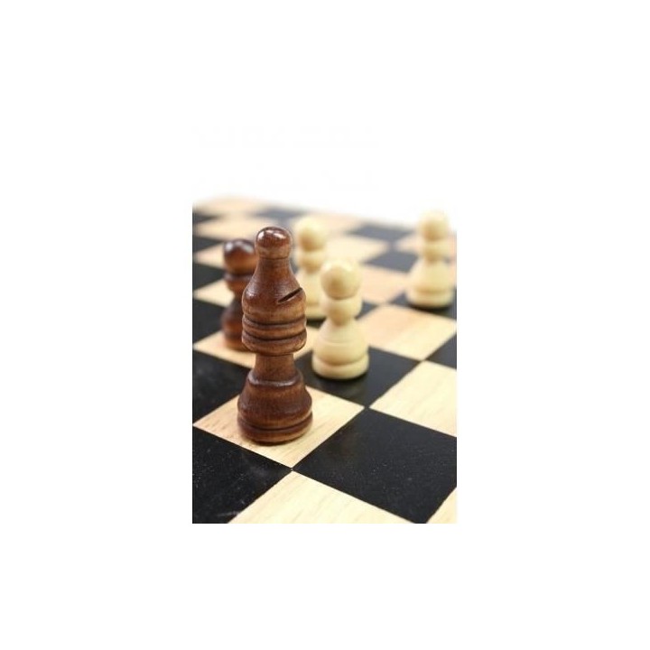 Coffret métal 5 jeux en 1 - Jeux de société classiques - échecs, d