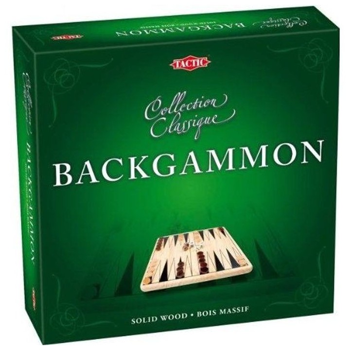 TACTIC Coffret Backgammon en Bois