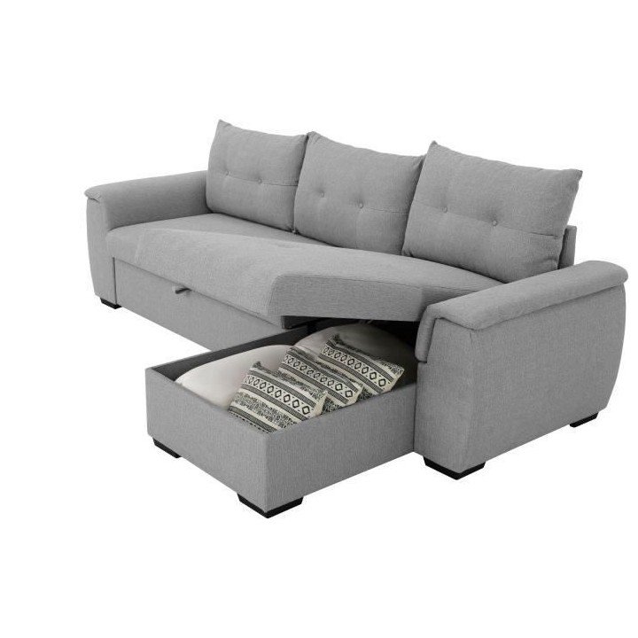 Canapé d'angle convertible réversible 4 places TAJJ - Tissu Portland