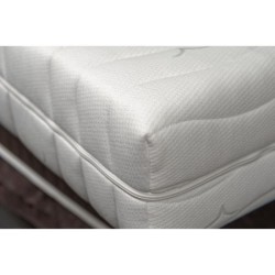 Ensemble relaxation TALCA matelas + sommiers électriques décor blanc satiné 2x80x200 - Mousse - 14 cm - Ferme