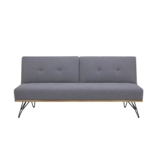 Clic clac convertible avec dossier en 2 parties reglables - Tissu gris