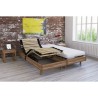 Ensemble relaxation TALCA matelas + sommiers électriques décor chene 2x80x200 - Mousse - 14 cm - Ferme