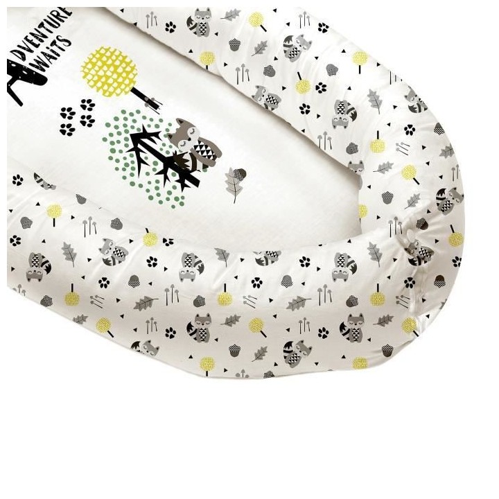 TANUKI - Coussin couffin ADVENTURE AWAITS 48x90 cm - Airballon - Réve