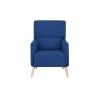 Fauteuil EMILE - Tissu - Bleu - L 68 x P 91 x 99 cm